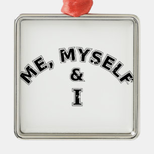 Ornement En Métal Moi-Même Et Je Typographie