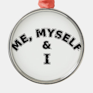 Ornement En Métal Moi-Même Et Je Typographie