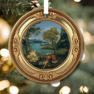 Ornement En Métal Moïse et le Buisson Ardent Arbre de l'Avent Jesse