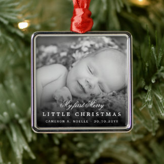 Ornement En Métal Mon tout premier joyeux petit Noël mignonne photo