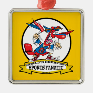 ORNEMENT EN MÉTAL MONDE LES PLUS GRANDS SPORTS FANATIC MENS DESSIN