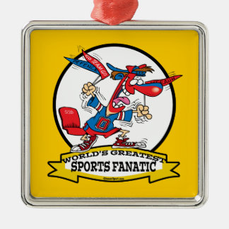 ORNEMENT EN MÉTAL MONDE LES PLUS GRANDS SPORTS FANATIC MENS DESSIN