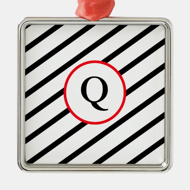 Ornement En Métal Monogramme décoratif (Devant)