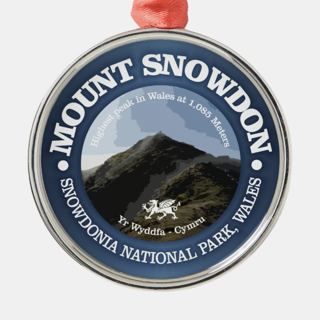 Ornement En Métal Mont Snowdon (Devant)