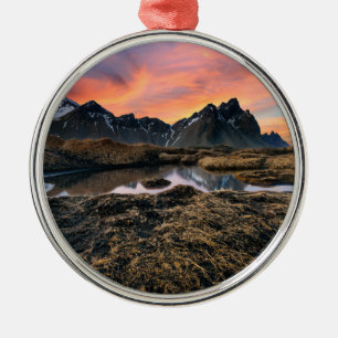 Ornement En Métal Montagnes Vesturhorn Mountain Islande