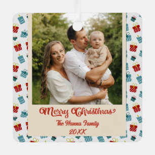 Ornement En Métal Motif de fond pour cadeau de Noël et Nouvel An