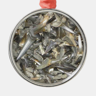 Ornement En Métal Motif fossile de dents de requin