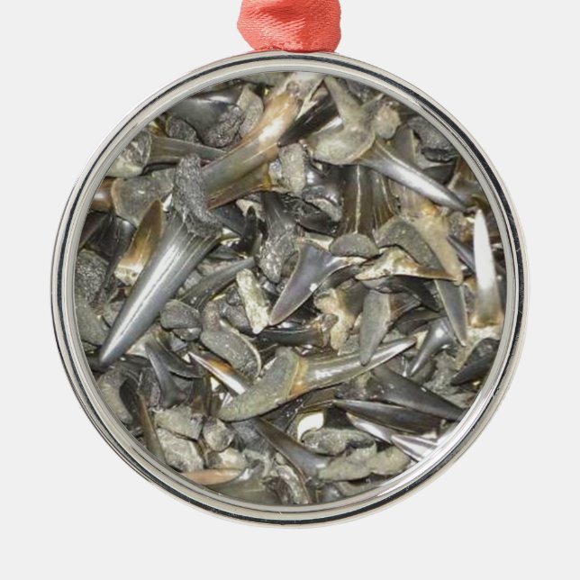 Ornement En Métal Motif fossile de dents de requin (Devant)