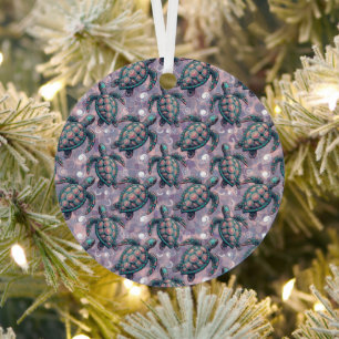 Ornement En Métal Motif Océan de la tortue de mer