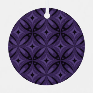 Ornement En Métal Motif Rétro de Couleur Violet Foncé