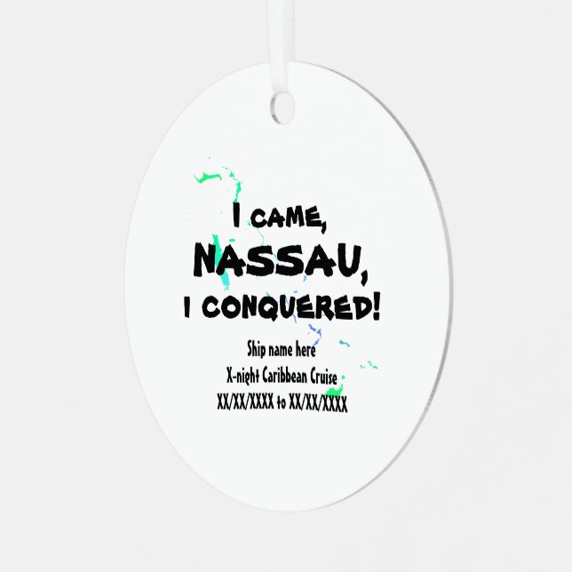 Ornement En Métal Nassau Vivimus Carib. Croisière Cool Soca (Avant gauche)