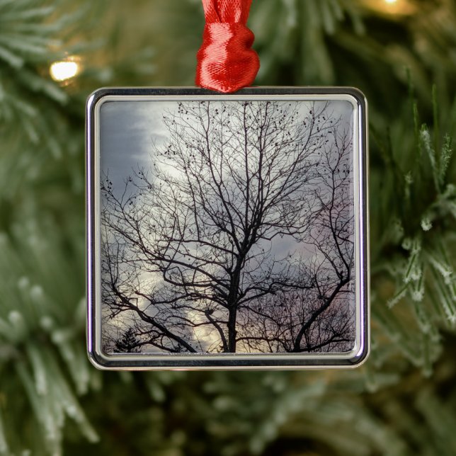 ornement en métal naturel (Arbre)