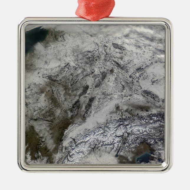 Ornement En Métal Neige en Europe (Devant)