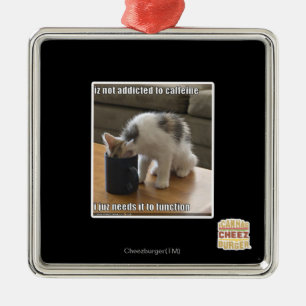 Ornement En Métal N'est pas accro à la caféine