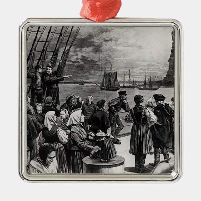 Ornement En Métal New York - accueil à la terre de la liberté (Devant)