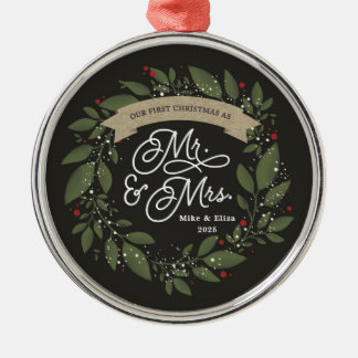 Ornement En Métal Newlywed Christmas Ornament Gift