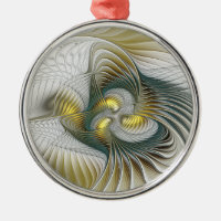 Nobly Golden Turquoise Imaginaire Fractal Art