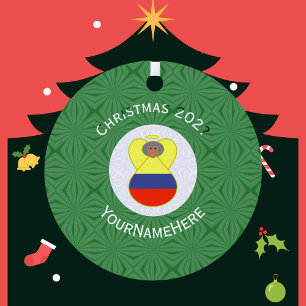 Ornement En Métal Noël Abuela Ange colombien personnalisé