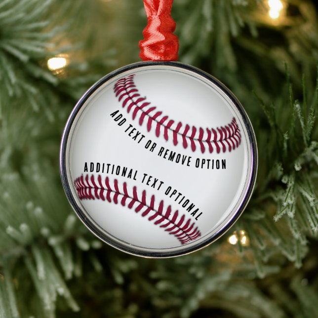 Ornement En Métal Noël d'amour du baseball (Arbre)