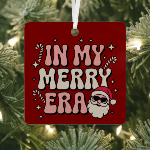 Ornement En Métal Noël dans mon époque joyeuse, Noël mignon et funky