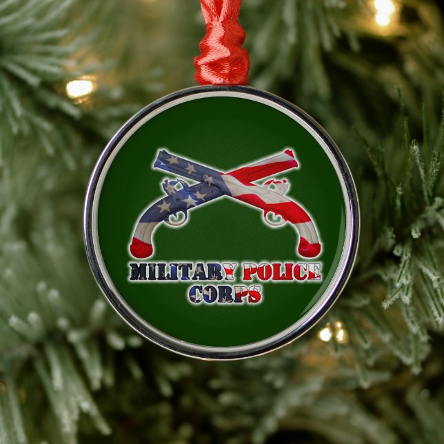 Ornement En Métal Noël de la police militaire (Arbre)
