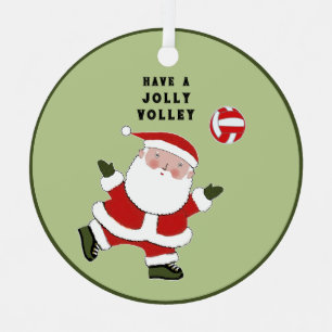 Ornement En Métal Noël de Volleyball de vacances