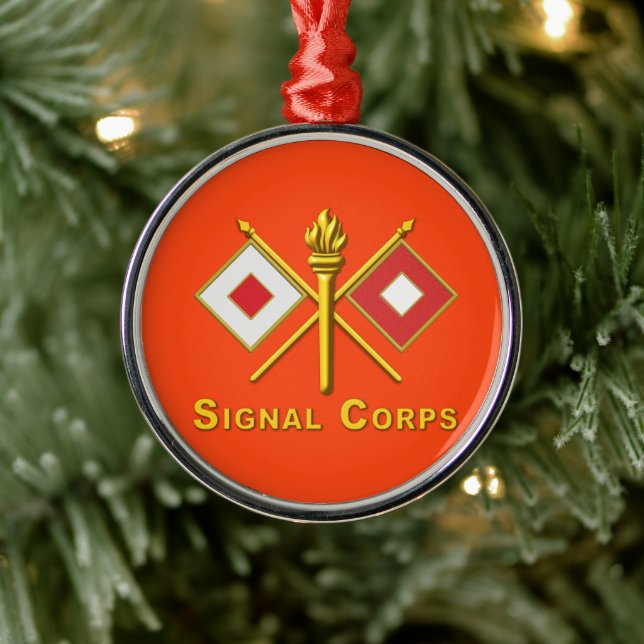 Ornement En Métal Noël du Corps des transmissions (Arbre)