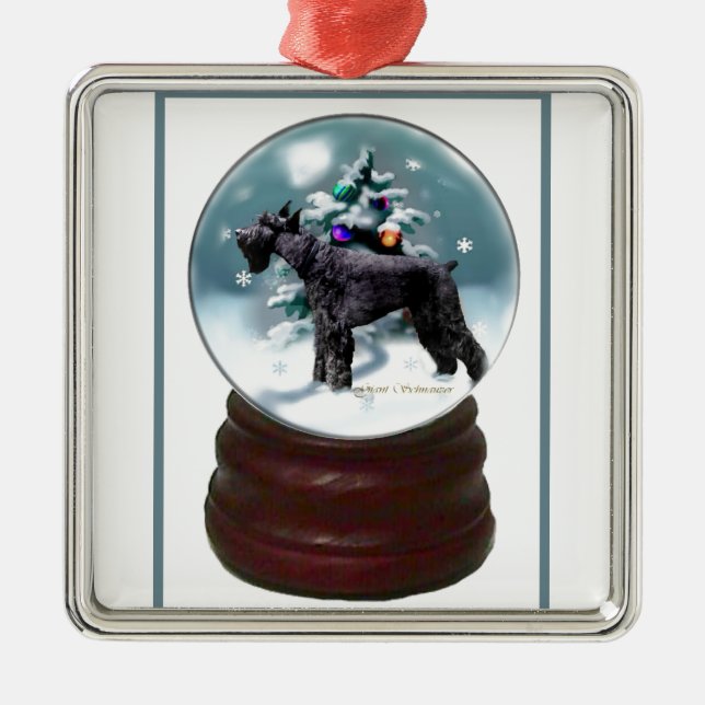 Ornement En Métal Noël du géant Schnauzer (Devant)