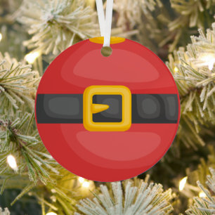 Ornement En Métal Noël du ventre de père Noël