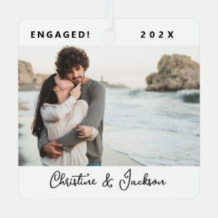 Ornement En Métal Noël engagé Photo Couple moderne et tendance