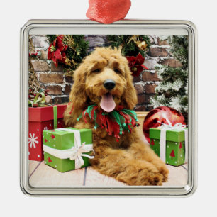 Ornement En Métal Noël - GoldenDoodle - Claire