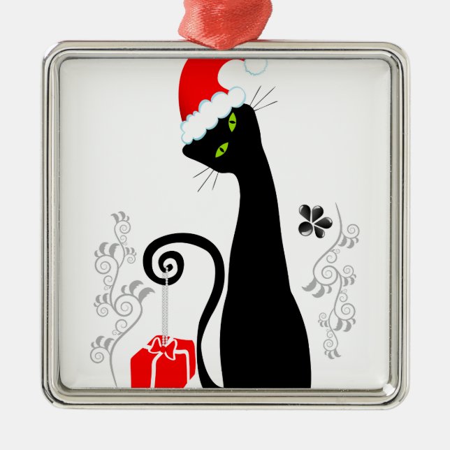 Ornement En Métal Noël moderne Kitty (Devant)