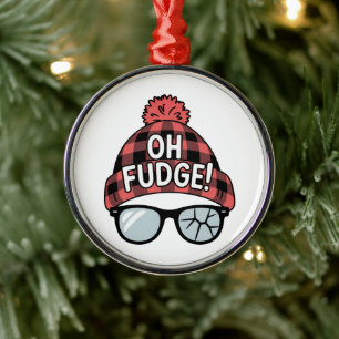 Ornement En Métal Noël Oh Fudge Vacances de Noël Drôle de Fête