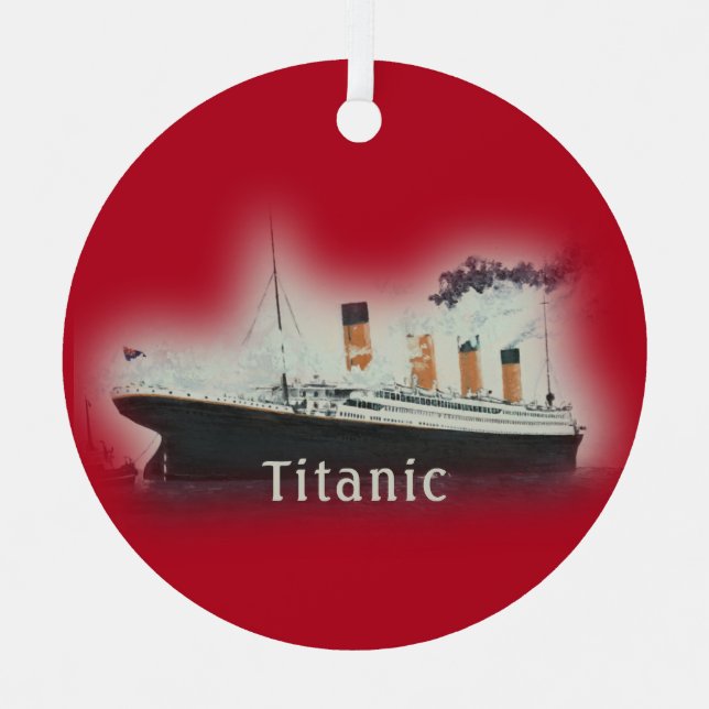 Ornement En Métal Noël rouge Titanic (Recto)