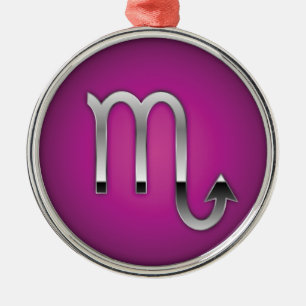 Ornement En Métal Noël Scorpio Premium