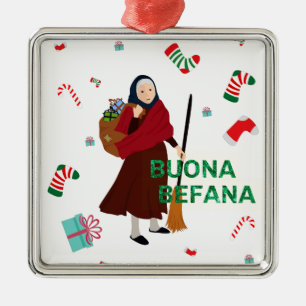 Ornement En Métal noël sorcière buona Befana