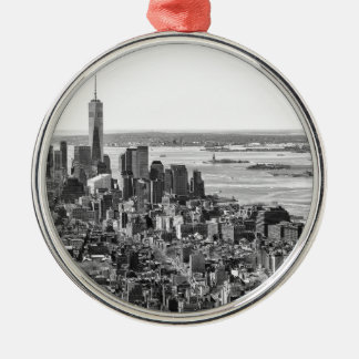 Ornement En Métal Noir blanc New York City Skyline