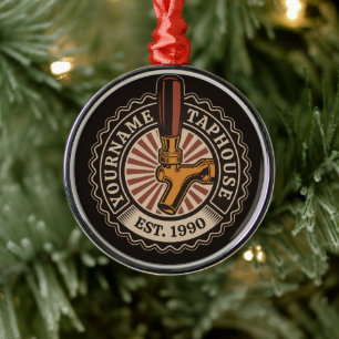 Ornement En Métal NOM Personnalisé Artisanat Bière Taphouse Brasseri