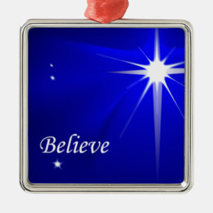 Ornement En Métal North Star Croyez Christian Christmas Ornament