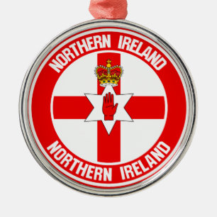 Ornement En Métal Northern Ireland Round Emblem
