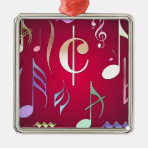 Ornement En Métal Notes musicales de couleur