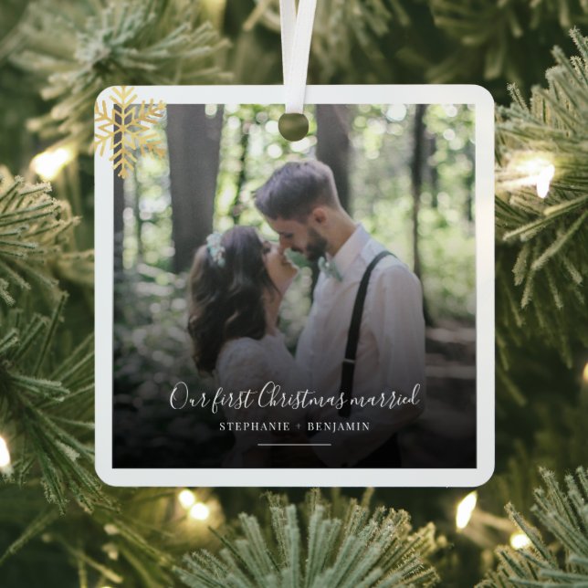 Ornement En Métal Notre premier Mariage de Noël (Insitu)