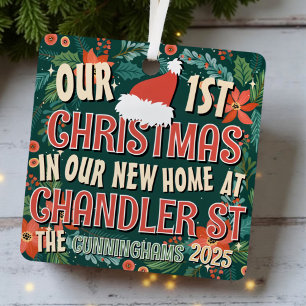 Ornement En Métal Notre premier Noël dans notre nouvelle maison Noël