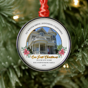 Ornement En Métal Notre premier Noël dans notre nouvelle maison phot