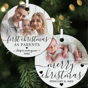 Ornement En Métal Notre premier Noël en tant que parents Photo