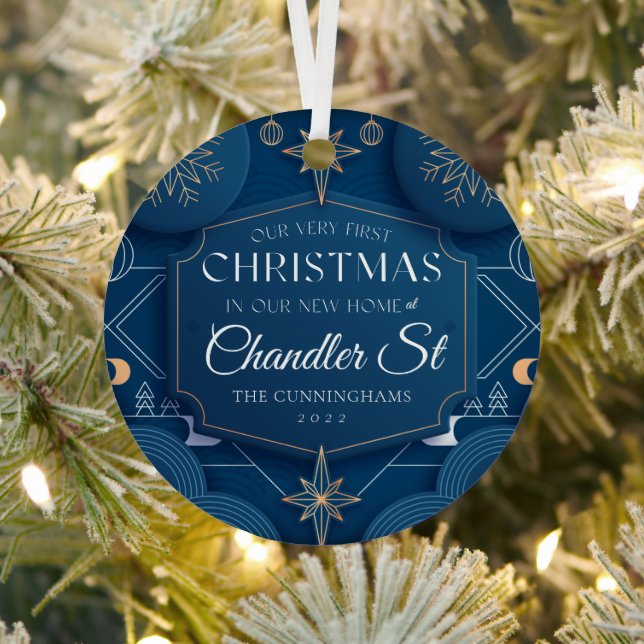 Ornement En Métal Notre tout premier Noël dans notre nouvelle maison (Insitu)