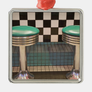 Ornement En Métal Nouveau-Mexique, Albuquerque. Le 66 Diner le long