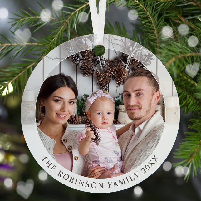 Ornement En Métal Nouveau style moderne double face deux photo perso (Créateur téléchargé)