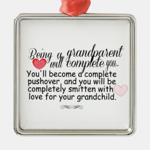 Ornement En Métal Nouveaux grands-parents