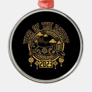 Ornement En Métal Nouvel An chinois du lapin 2023